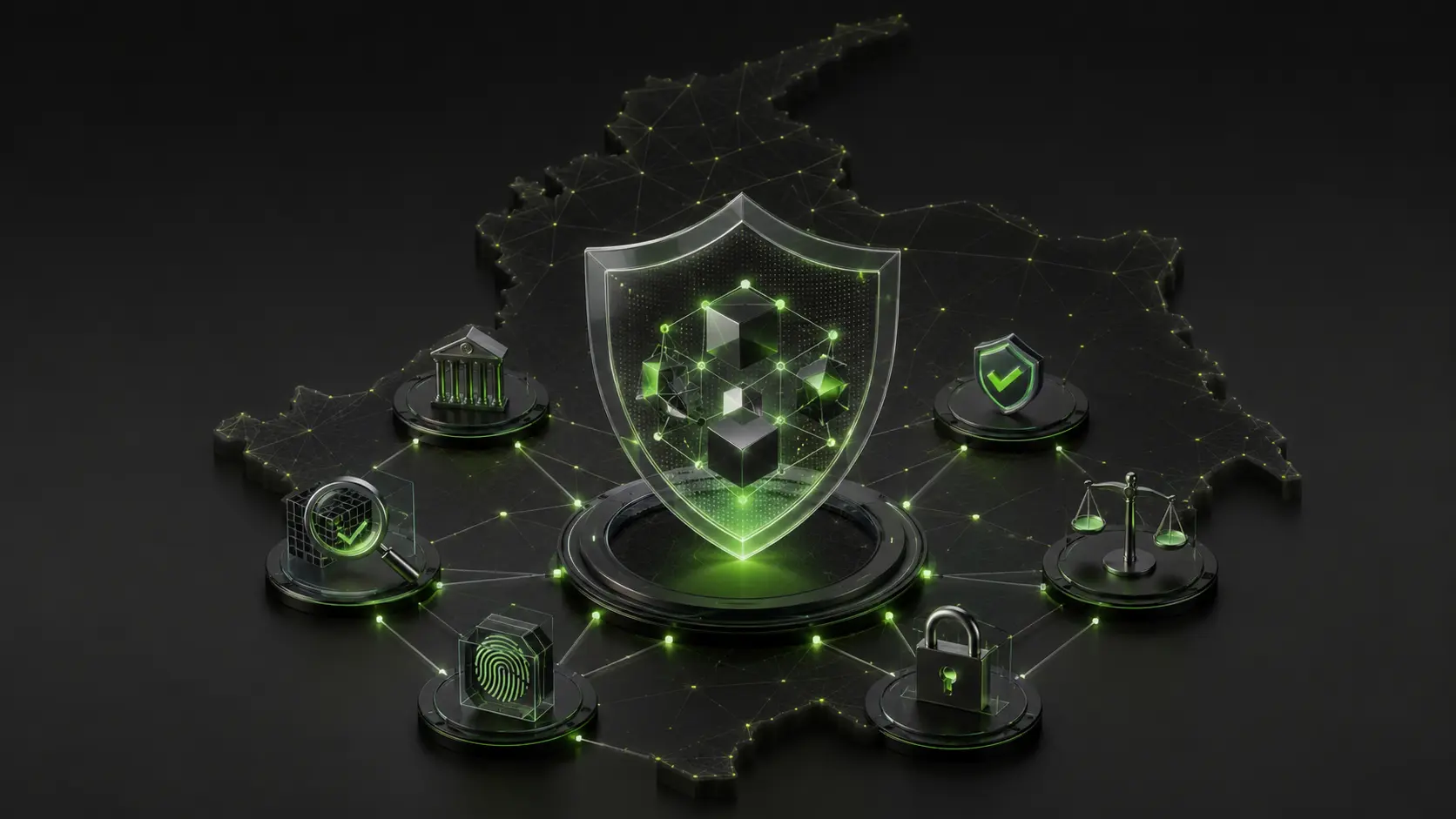imagen-destacada-criptomonedas-colombia-2026 Mapa tecnológico de Colombia con protección digital para criptoactivos